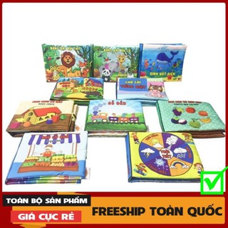 [FREESHIP-EXTRA] Sách vải cơ bản dành cho Bé sơ sinh với 16 chủ đề số đếm-cuộc sống-tự nhiên-cảnh báo nguy hiểm.