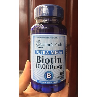 Viên uống mọc tóc, giảm rụng tóc Puritan's Pride Ultra Mega Biotin 10000 mcg của Mỹ