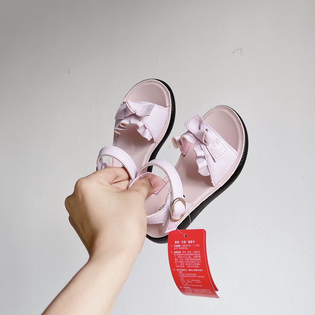 sandal bé gái - giày cho bé siêu xinh da mềm PU chính hãng bimbear  thanh lịch siêu nhẹ full box  720 750 ( ảnh thật)