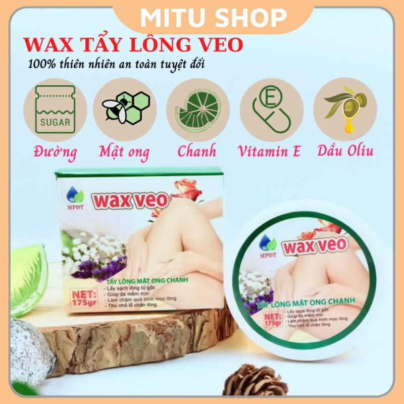 [Tặng kèm que + giấy] WAX LÔNG VEO /Loại bỏ lông tận gốc, không đau rát, không kích ứng da, 100% thiên nhiên an toàn