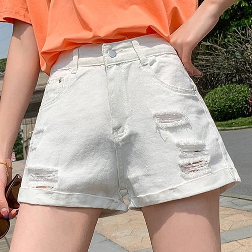 Quần Short Denim Ống Rộng Thời Trang Mùa Hè Hàn Quốc Dành Cho Nữ