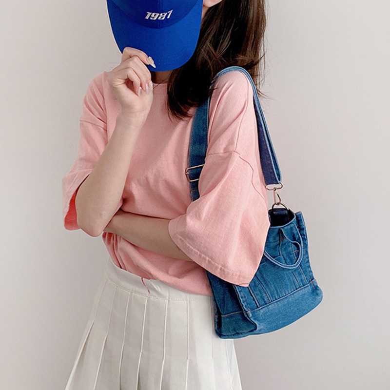 Túi đeo chéo vai vải denim sành điệu cá tính dành cho phái nữ