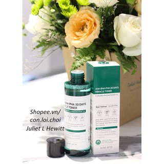 Nước Hoa Hồng Giảm Mụn Some By Mi AHA-BHA-PHA 30 Days Miracle Toner 150ml
