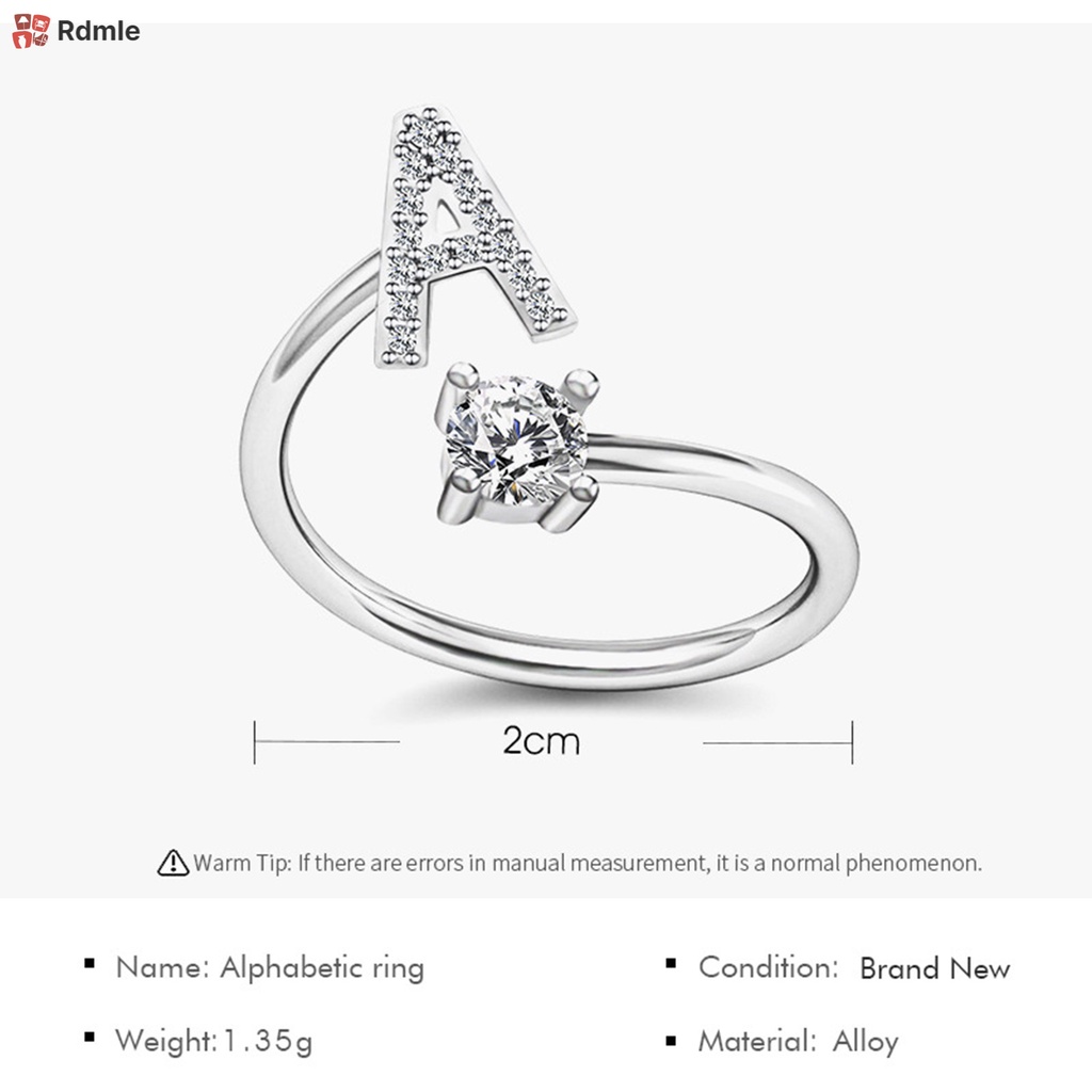Nhẫn Đồng Khắc Chữ Cái Thời Trang Cho Nữ