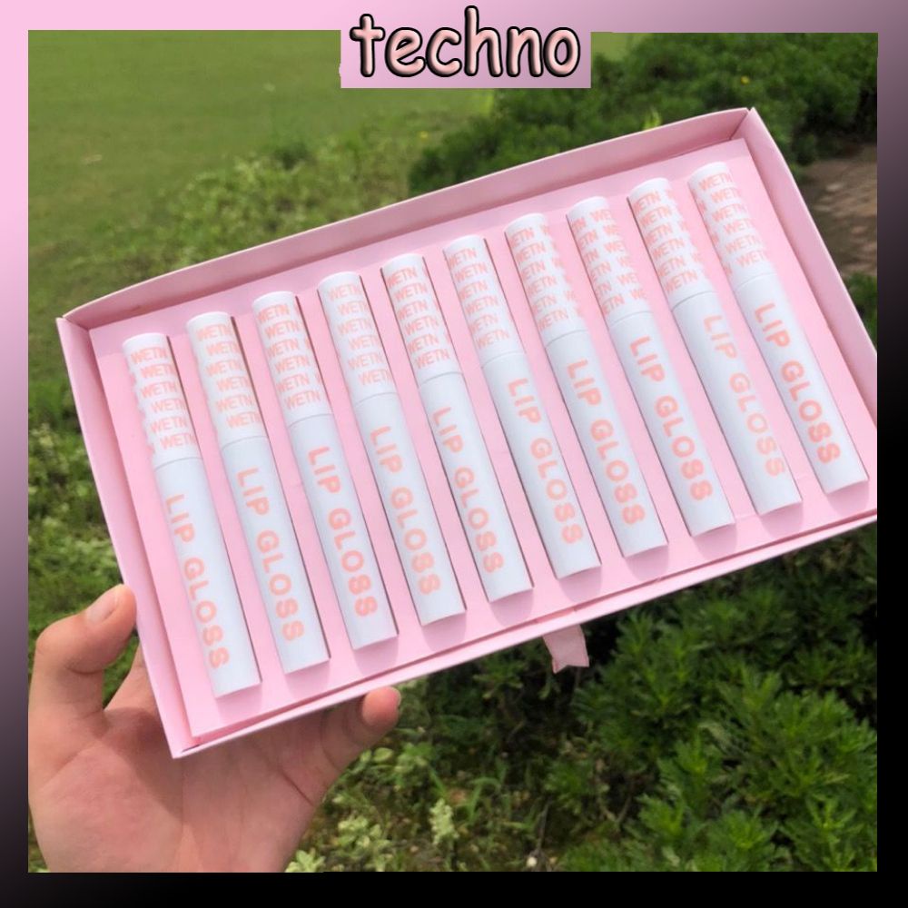 cdsasd RẺ NHẤT SHOPEE — Set Son Kem Nhung Lì 10 Cây WETN LIP GLOSS Siêu Hot - Bộ Son Kem Lì 10 Cây WETN Hồng vfsed