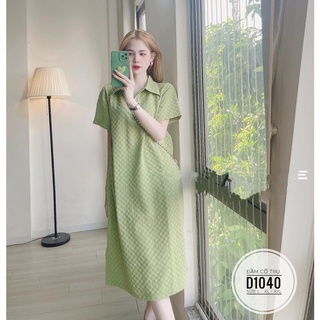 Bigsize Đầm cổ trụ D1040