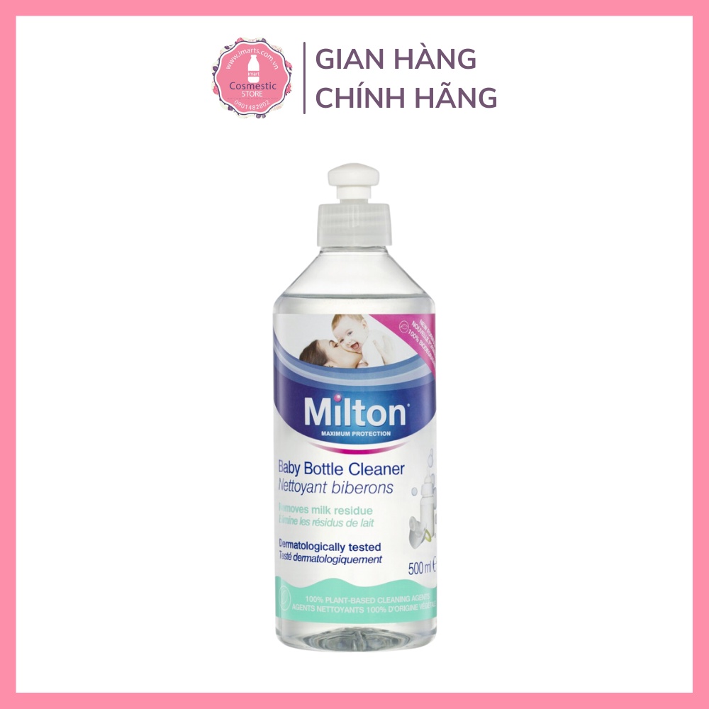 Nước Rửa Bình Sữa Milton Baby Bottle Cleaner Với Công Thức Đặc Biệt Làm Sạch Hiệu Quả Không Gây Mùi Nhờn Rít 500ml