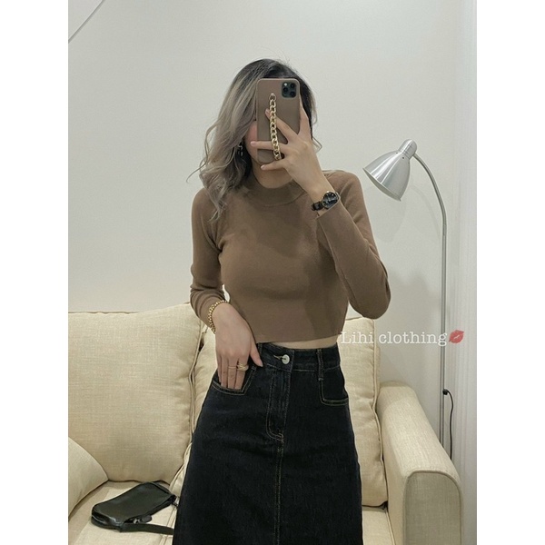 BÁN SỈ ÁO LEN LÔNG THỎ CROPTOP QC CHO NỮ | BigBuy360 - bigbuy360.vn