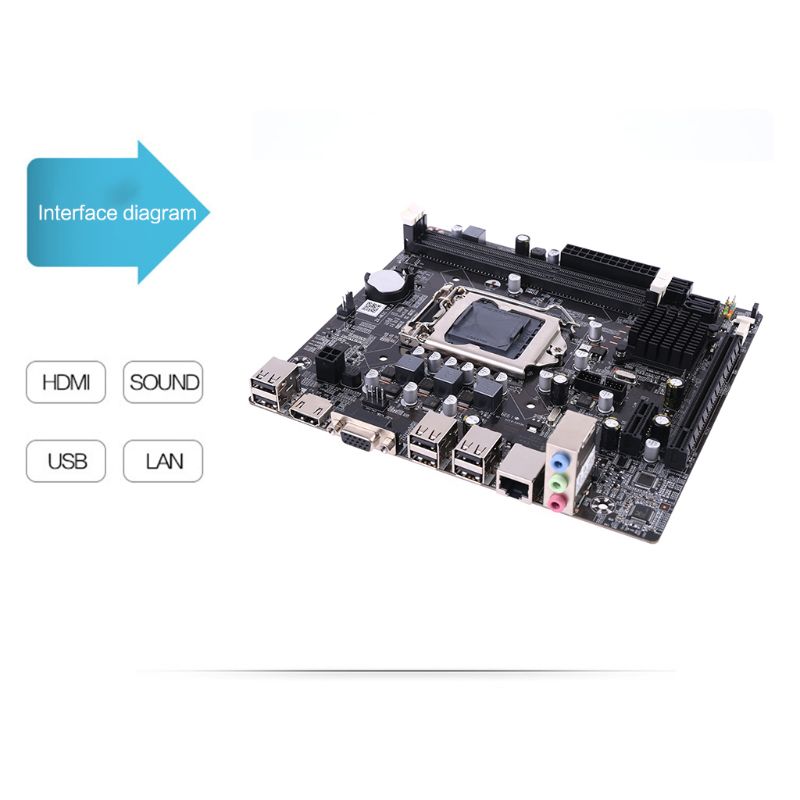 Bo mạch chủ H61 LGA 1155 I3 I5 I7 DDR3 P8H61-M LX3 PLUS R2.0