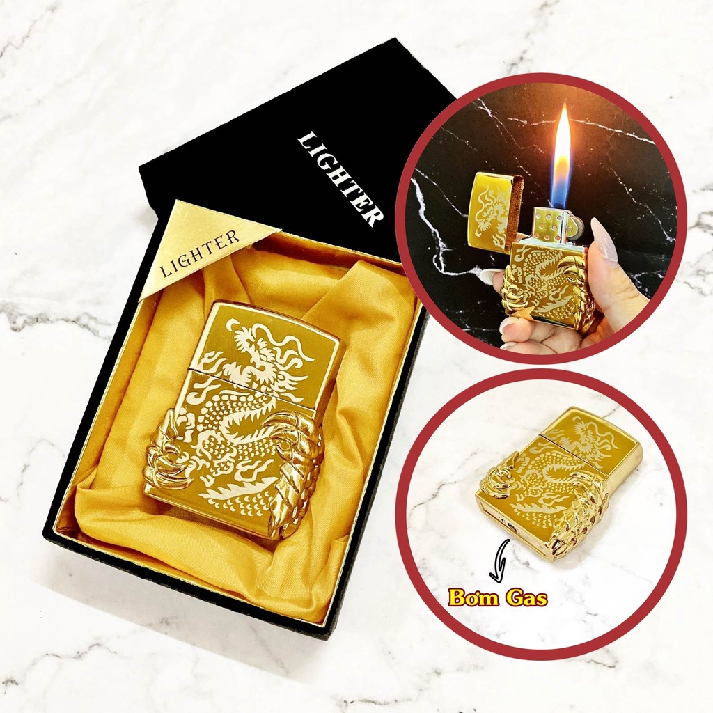 Hột-Quẹt Bật-Lửa Gas Đá Hình Móng Rồng ( full box )