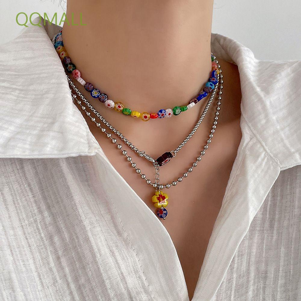 Bộ vòng cổ choker bằng hợp kim hình hoa nhỏ phong cách Hàn Quốc thời trang cho nữ Y2K