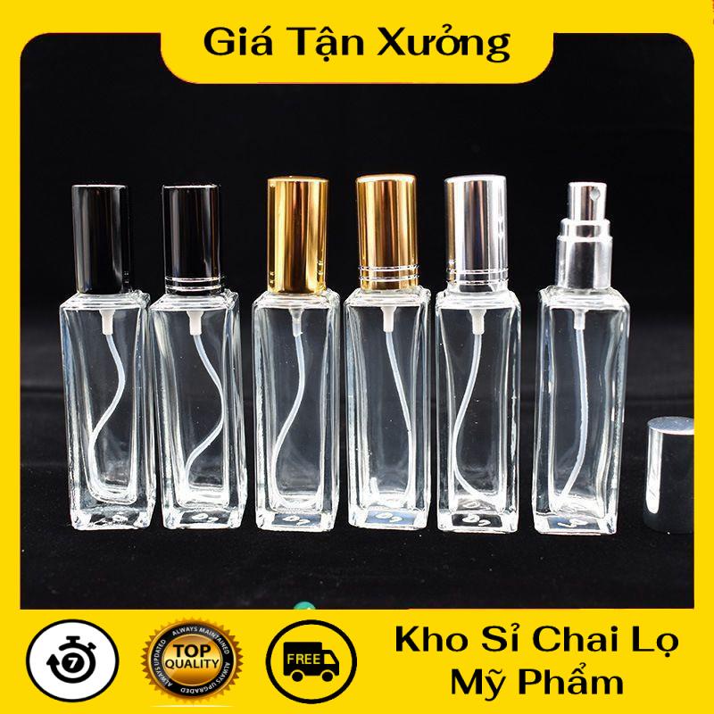 Lọ Chiết Nước Hoa ❤ TRÙM SỈ ❤ Chai lọ chiết nước hoa 20ml vuông đựng dầu thơm , phụ kiện du lịch