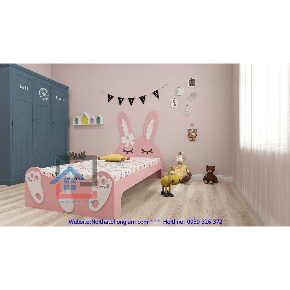 Giường cho bé gái hình con thỏ