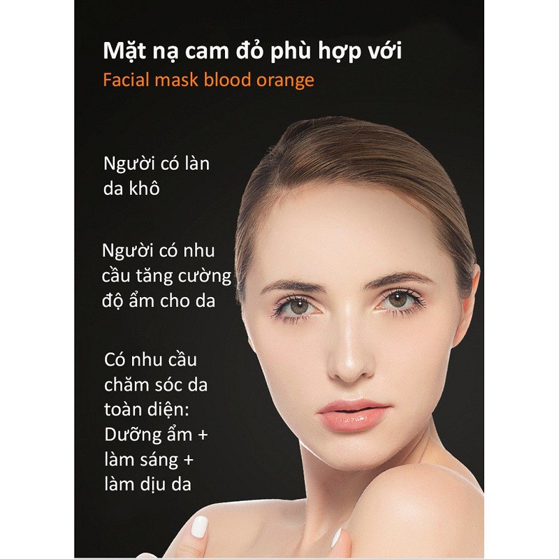 Combo 10 Mặt nạ giấy dưỡng trắng da nội địa Trung IMAGES chiết xuất cam đỏ mask nội địa trung