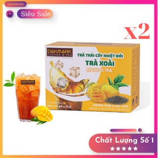 Combo 2 Trà Trái Cây Nhiệt Đới DakMark Vị Xoài (10 gói x 20g) - 2in1 vị ngọt nhẹ, thanh