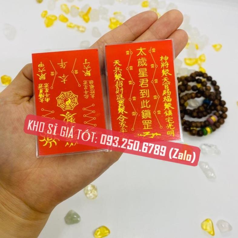 Thẻ Thái Tuế - Phù Thái Tuế Ép Plastic, Vật Phẩm Thái Tuế 7x5cm