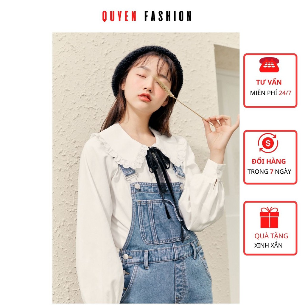 Áo Thời Trang Công Sở Nữ Cổ Sen Kẹp Bèo Trẻ Trung, Sơ Mi Basic Quyên Fashion AA532