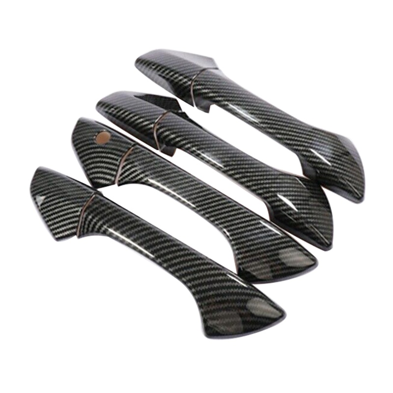 Viền Bọc Tay Nắm Cửa Bên Hông Bằng Sợi Carbon Bóng Cho Honda Accord Sedan 2008-13