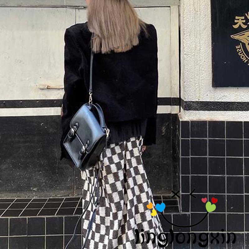 Linglongxi2-Women Trendy Shirt, Solid Color Lapel Long Sleeve Button-Down Blouse with Irregular Cut for Ladies, S/M/L