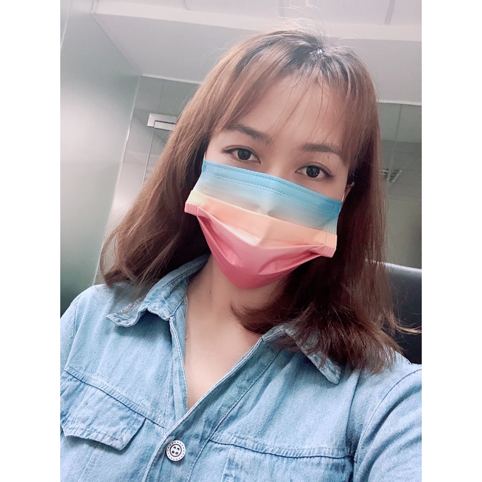 [Có Sẵn] Combo 10 cái Khẩu Trang Cầu Vồng 13 màu