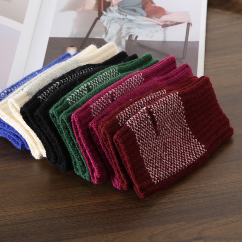 Găng Tay Len Hở Ngón Họa Tiết Hoạt Hình Dễ Thương