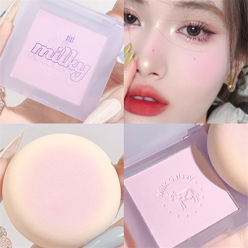 Phấn Má Hồng Mini Mềm Mịn Màu Hồng Đào Đỏ Tự Nhiên Lâu Trôi