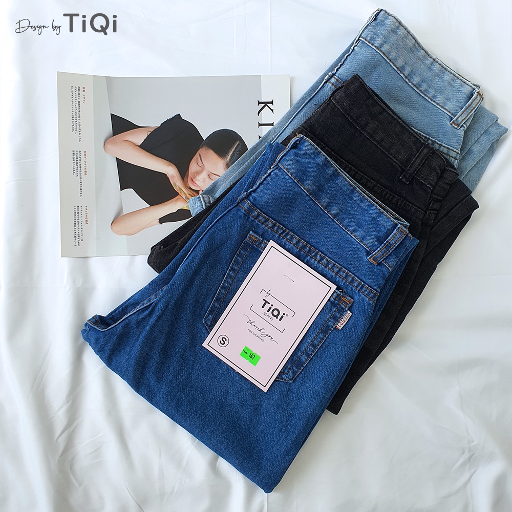 Quần baggy jeans nữ màu đen TiQi Jeans B1-167