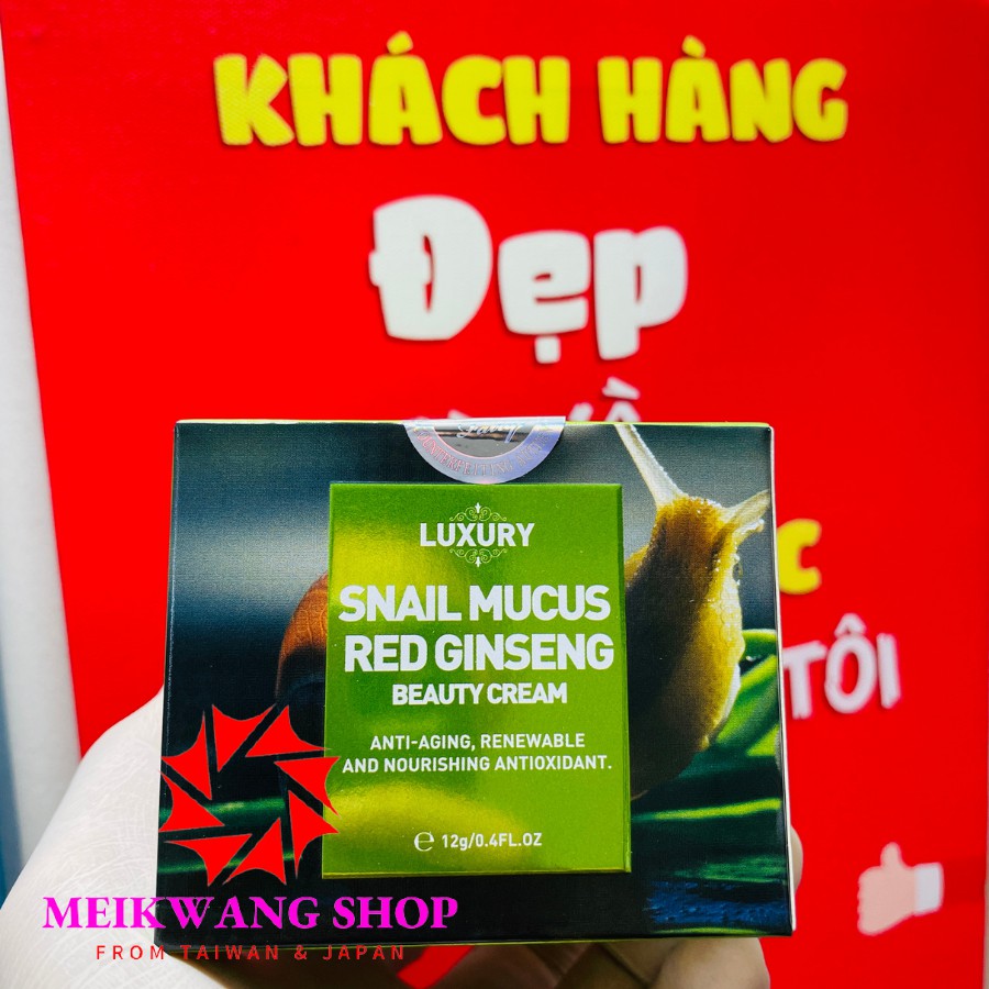 KEM MISSFAIRY ỐC SÊN HỒNG SÂM  - SNAIL ( KEM CHỐNG LÃO HÓA ) 12G