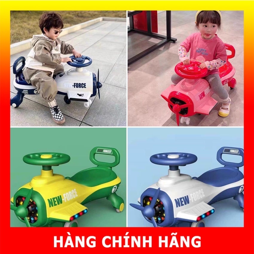 Xe lắc cho bé hình máy bay, Xe chòi chân cao cấp kèm đèn nhạc