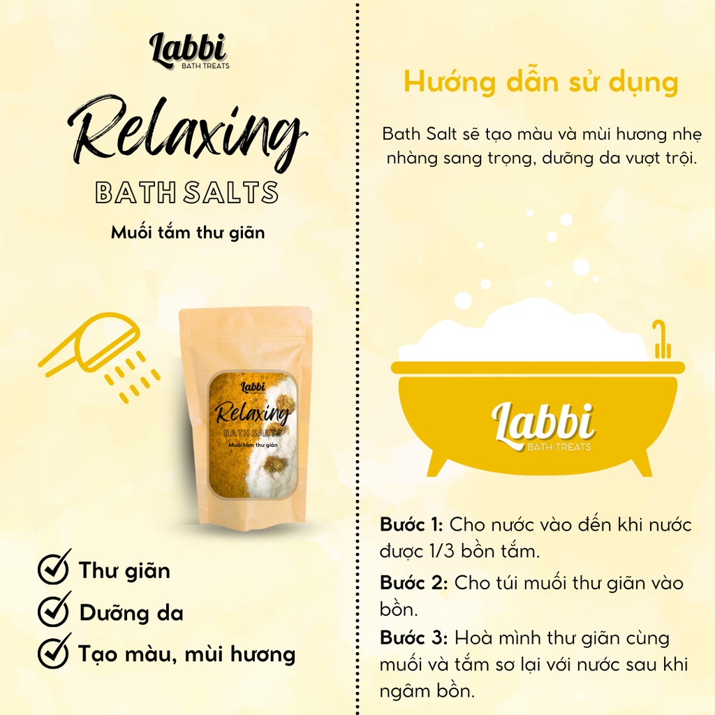 TUSCAN SUN [Labbi] Relaxing Bath Salt / Muối thư giãn dưỡng da