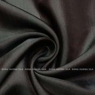 Vải lụa hà đông satin trơn may áo dài màu đen - lts34 - mát, mềm, tôn dáng, quý phái, sang trọng