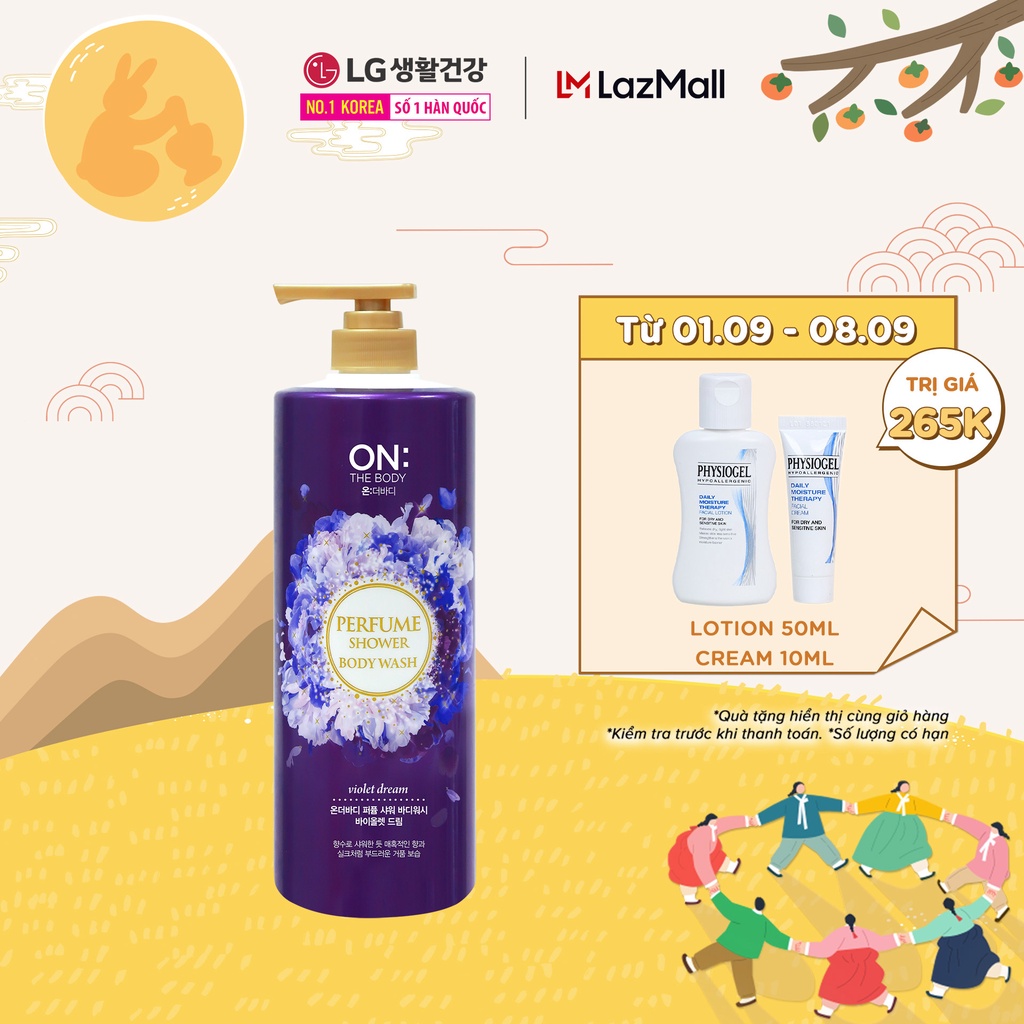 Sữa tắm dưỡng ẩm hương nước hoa On: The Body Perfume Violet Dream 1000g