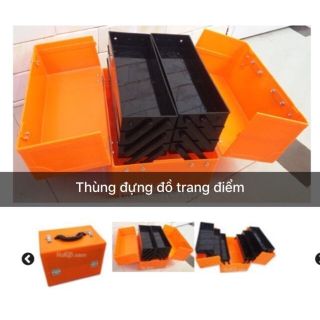 Thùng/ cóp đựng đồ trang điểm nhựa cao cấp