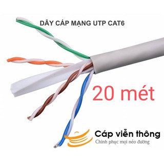 Dây cáp mạng cat 6 ensoho bấm sẵn 2 đầu dài 20 mét