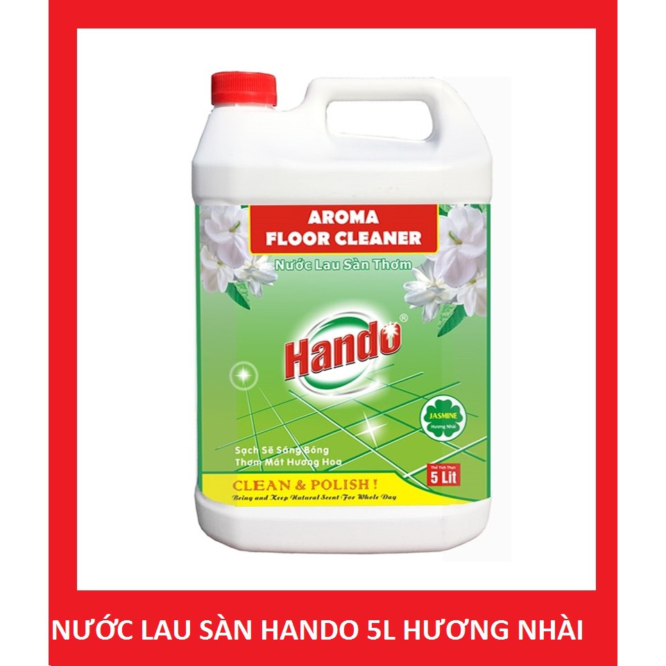 [Lau sàn - Sạch thơm] Nước thơm lau sàn nhà 5L Hando Hương hoa Nhài