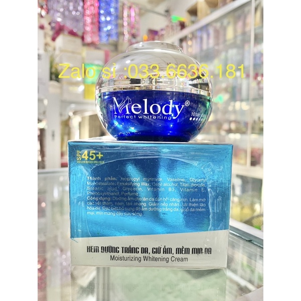 kem melody dưỡng trắng da,giữ ẩm,mềm mịn da ,10 tác dụng vip 35g