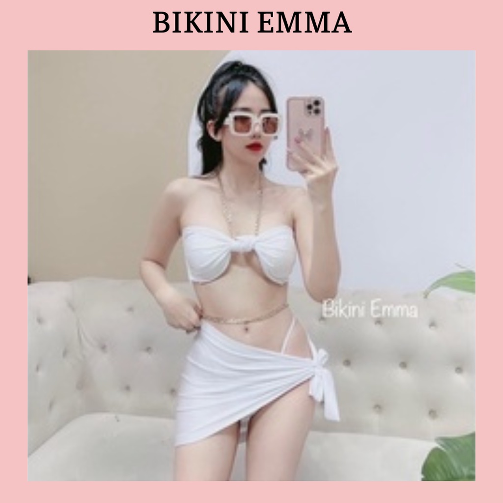 Bikini Phối Xích Siêu Sexy, xích eo+ xích cổ (video shop tự quay)