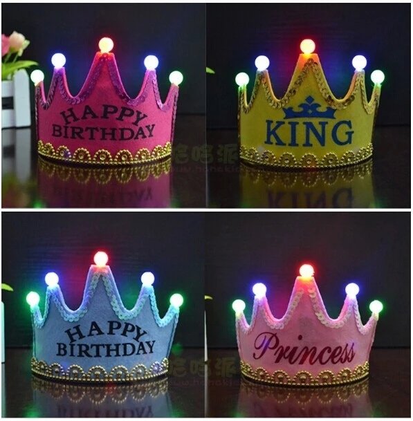 Mũ Hình Vương Miện Sinh Nhật Có Đèn LED Cho Bé