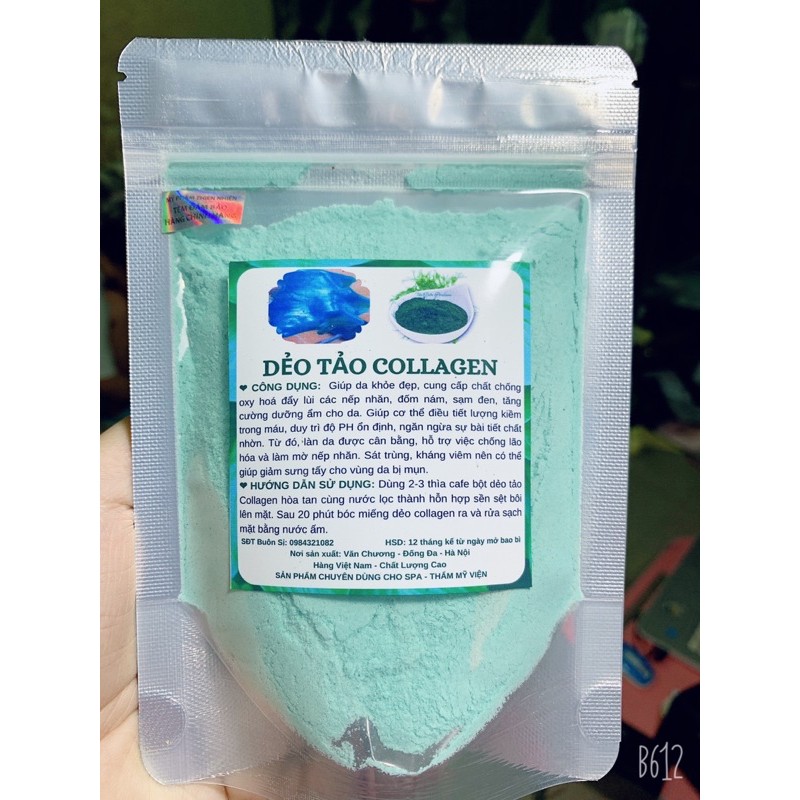 1kg bột collagen dẻo tảo xoắn hàng mới dành cho Spa Handmade
