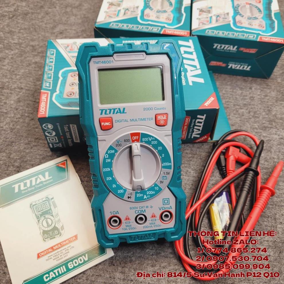 Dụng Cụ Máy Đo Đồng Hồ Đo Điện Vạn Năng TOTAL TMT46001 điện áp DC/AC dòng cơ bản