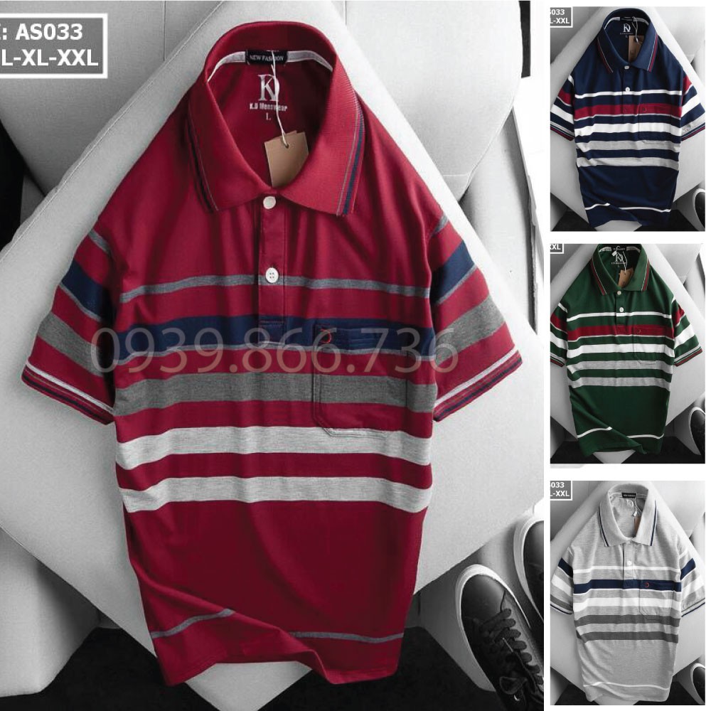 Áo polo thun nam trung niên có túi  vải cotton xuất xịn , from chuẩn lịch lãm nhiều màu- P015 | BigBuy360 - bigbuy360.vn