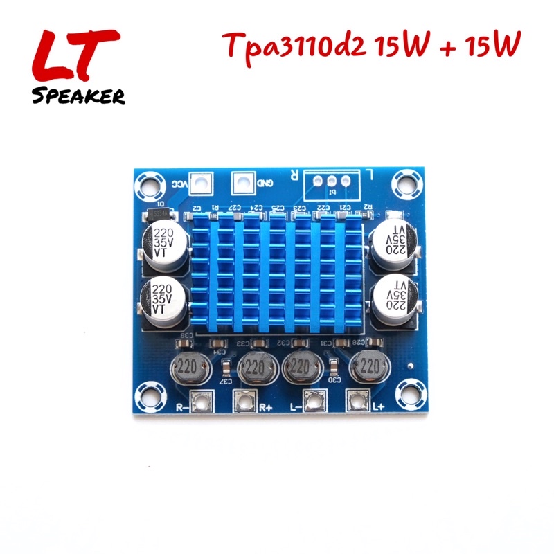 Mạch khuếch đại âm thanh TPA3110 2x15W 8-24V có tản nhiệt - DIY loa Bluetooth
