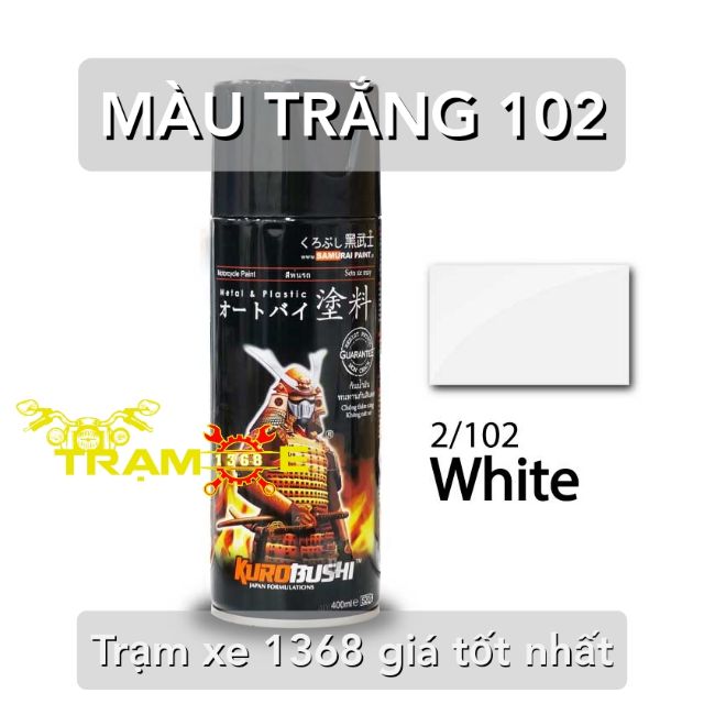 SƠN SAMURAI SƠN XỊT MÀU TRẮNG MÃ MÀU 102 400ML TỪ NHẬT BẢN