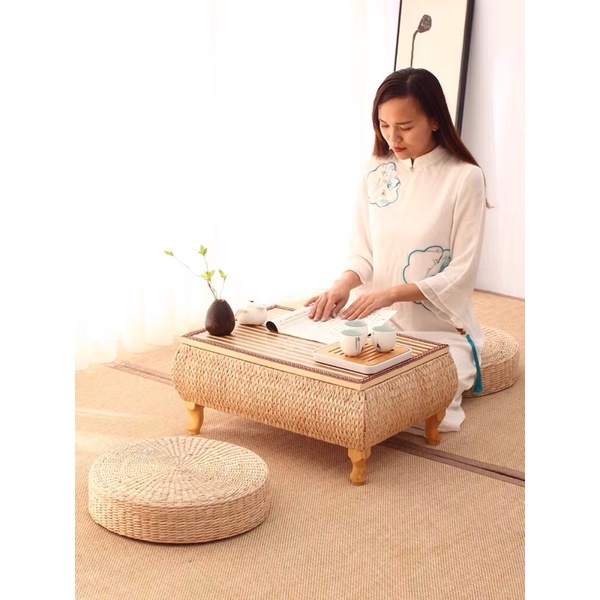 Bàn cói uống trà hàng oder chất đẹp
