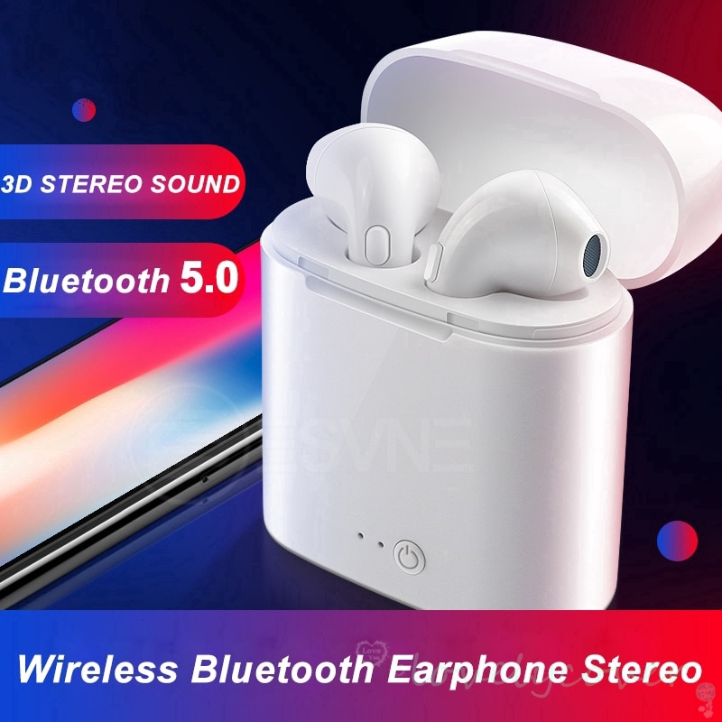 Tai Nghe Kết Nối Bluetooth Không Dây Mini Tws I7S Kèm Hộp Sạc