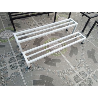 Kệ kê chậu hoa, cây cảnh- Dài (80-90-100cm). Rộng 15-20cm. Cao (10-15-20cm).Hộp thép vuông 20x20mm.1nan phụ