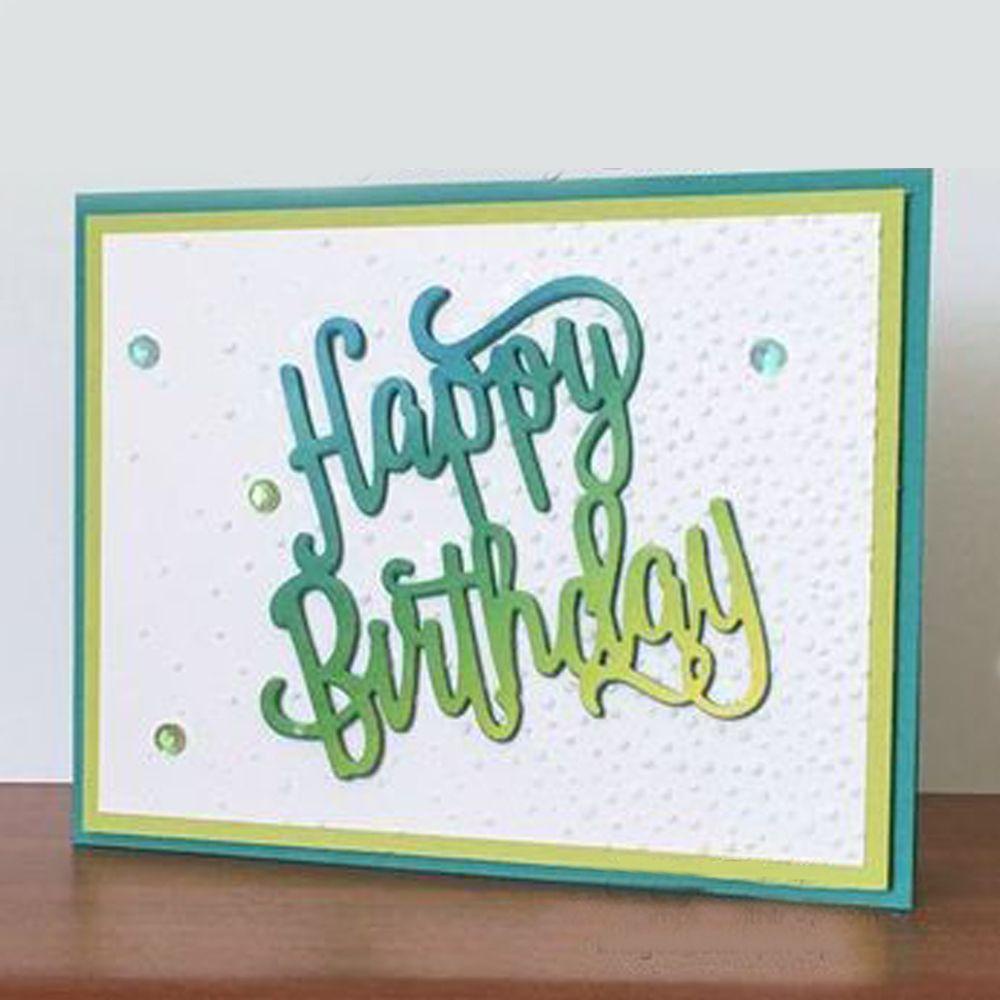 GOGOUP Khuôn Cắt Giấy Kim Loại Hình Chữ Happy Birthday