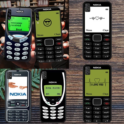 Ốp Điện Thoại Mềm Viền Đen Hình Nokia D Cho Samsung Galaxy A02 M02 A03S A10 A10S A20 A30 A20S A40S A70