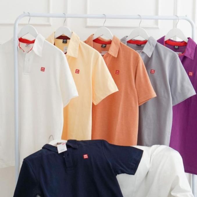 UNIQLO Áo thun Polo tay ngắn có cổ kiểu dáng đơn giản trẻ trung