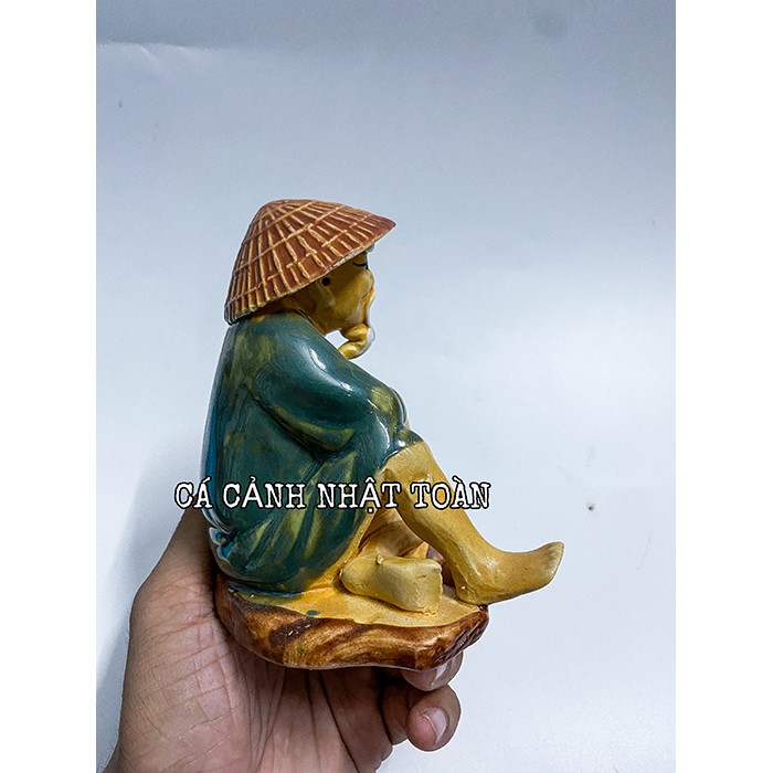 ÔNG CÂU TRANG TRÍ HỒ CÁ NON BỘ CAO 14CM